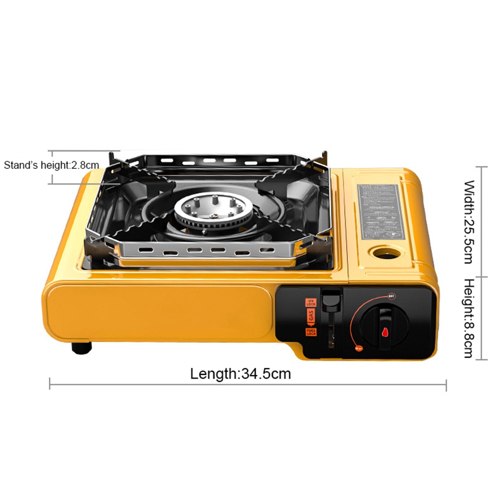 2.9KW Outdoor Cooker Small Gas Tank Gas Stove Camping Cooker Field Use Cassette Stove Multiple Functions Windproof Gas Stove
