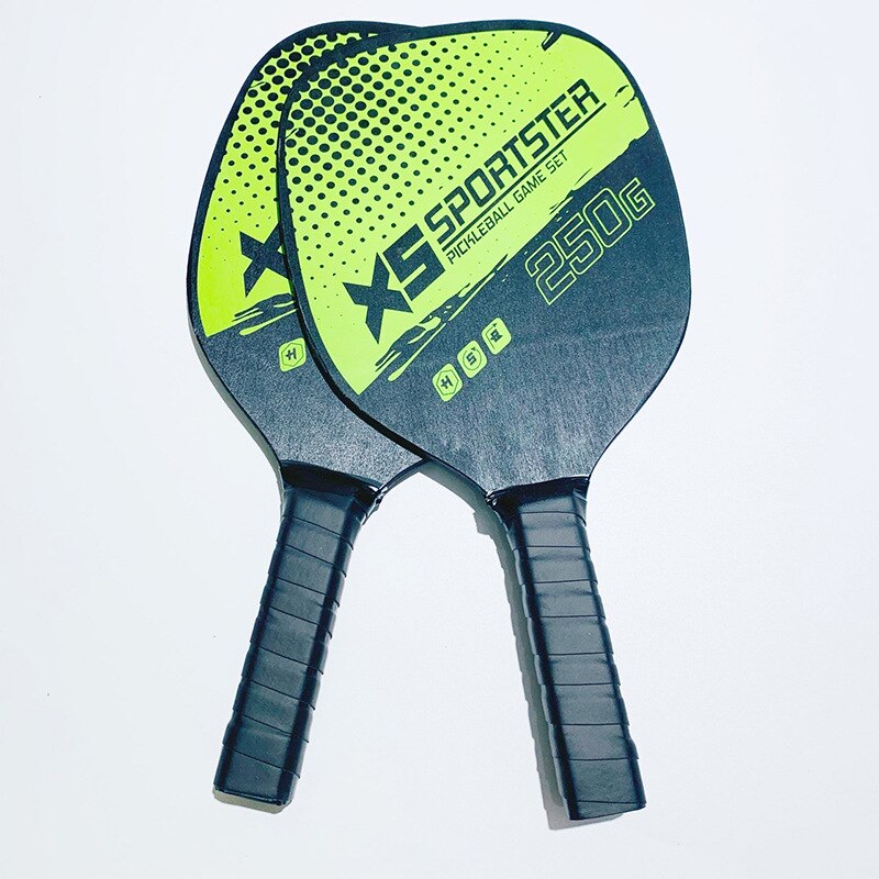 Camwin-Juego de palas Pickleball profesionales, 2 raquetas y 4 bolas de Pickleball con cubierta de bolsa, novedad de madera,