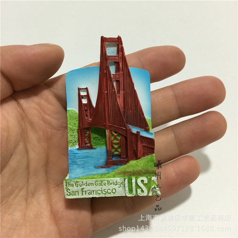 De Golden Gate Bridge San Francisco Koelkastmagneet Souvenir Lombard Street Usa Magneet Koelkast Sticker Home Decor
