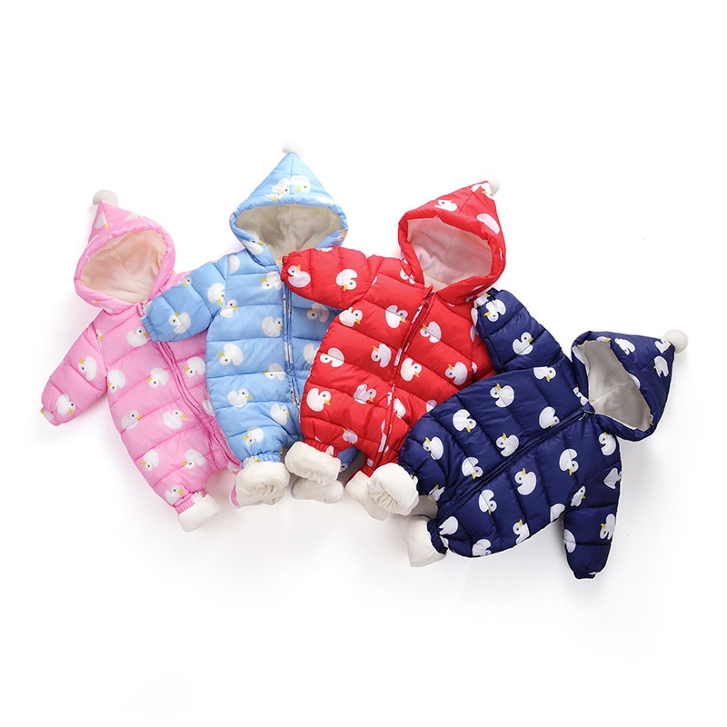 Ontworpen voor Russische winter jumpsuit baby meisje kleding snowsuit jacket voor meisjes jassen Park zuigelingsjongen sneeuw wear