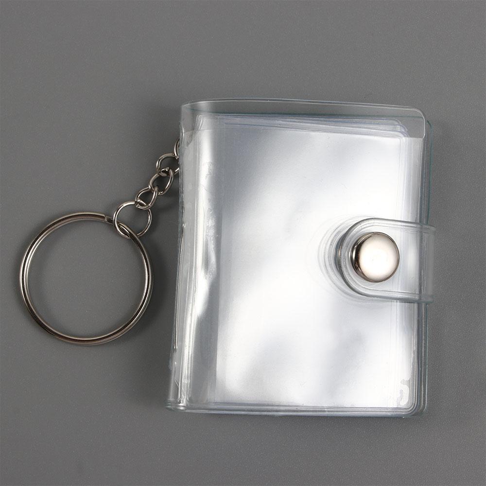 Tarjeta transparente de , 2 pulgadas, 16 bolsillos, soporte para fotos, llavero, tarjetero, carpetas, álbumes, Mini álbum de fotos