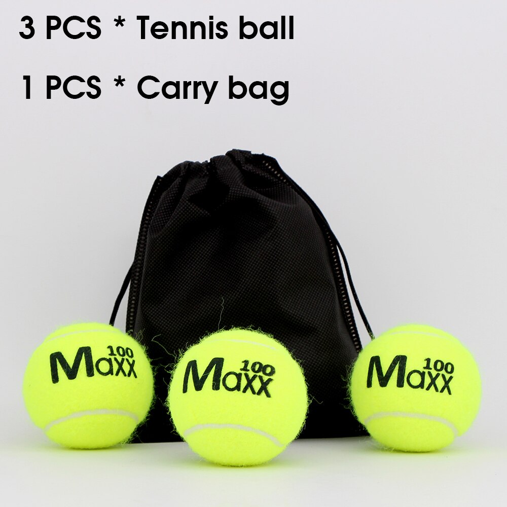3pcs Training Tennis Adult Youth Training Tennis Ball for Beginner Rubber Suitable for Beginner School Club: Default Title