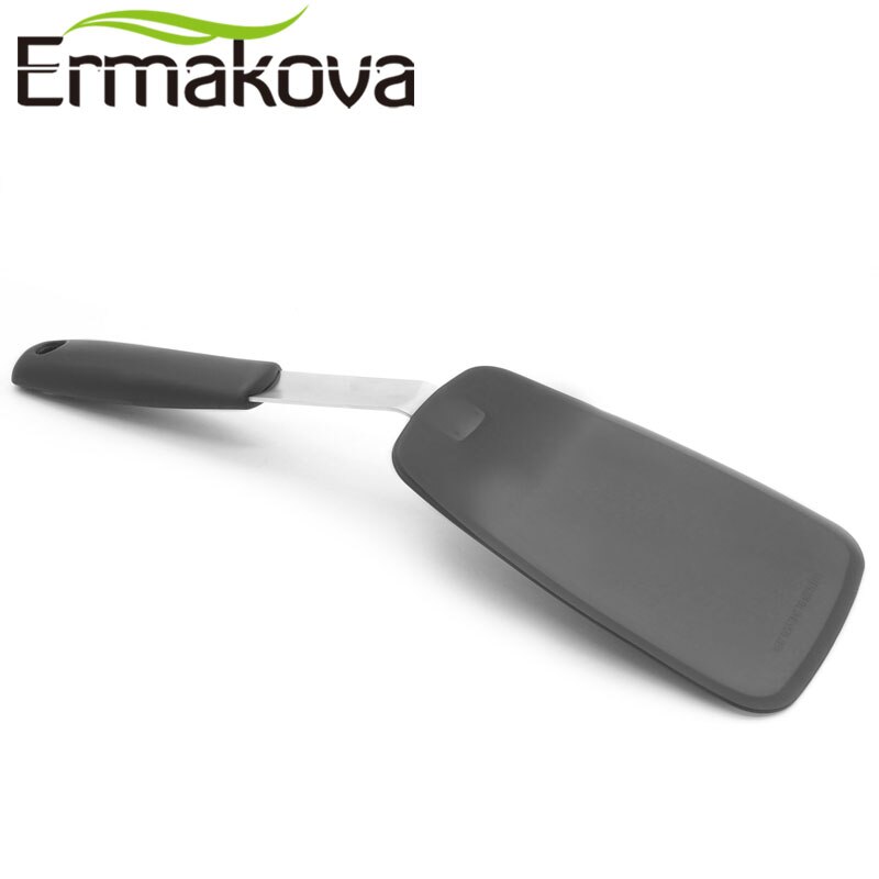 Ermakova 3.9 Inch Breed Hittebestendige Siliconen Turner Flexibele Turner Spatel Non-stick Goede Grip Koken Vis Biefstuk Turner