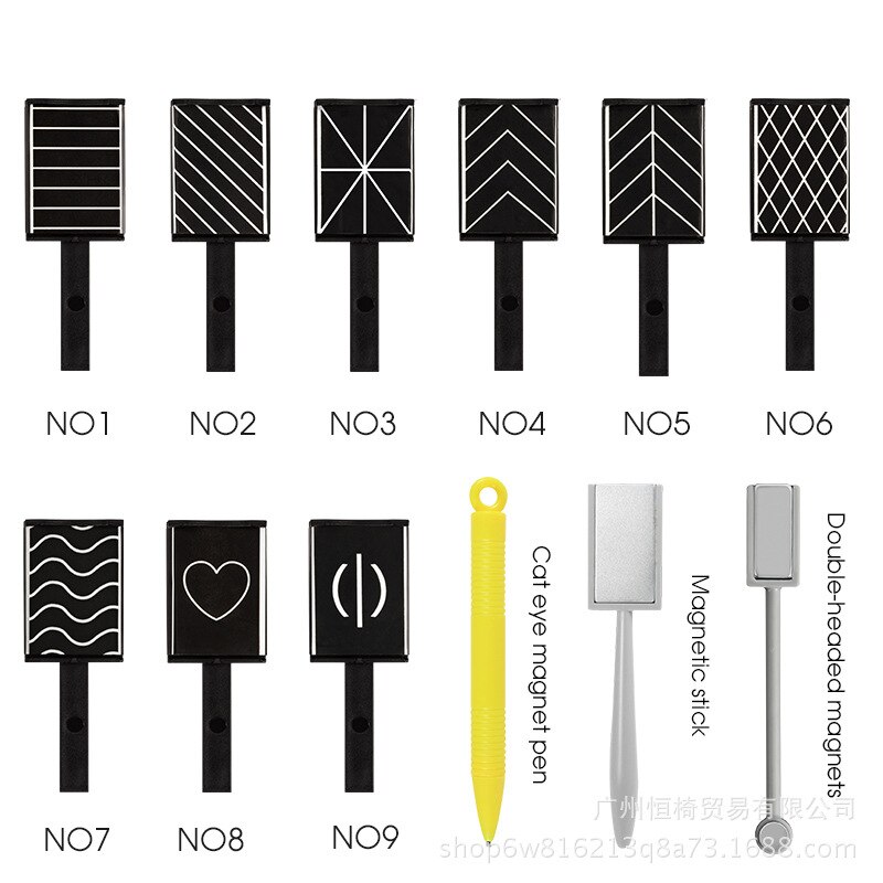 Nail Gereedschap Cat Eye Nagellak Speciale Magneet 3D Magic Thicken Multifunctionele Cat Eye Patroon Magneet Set