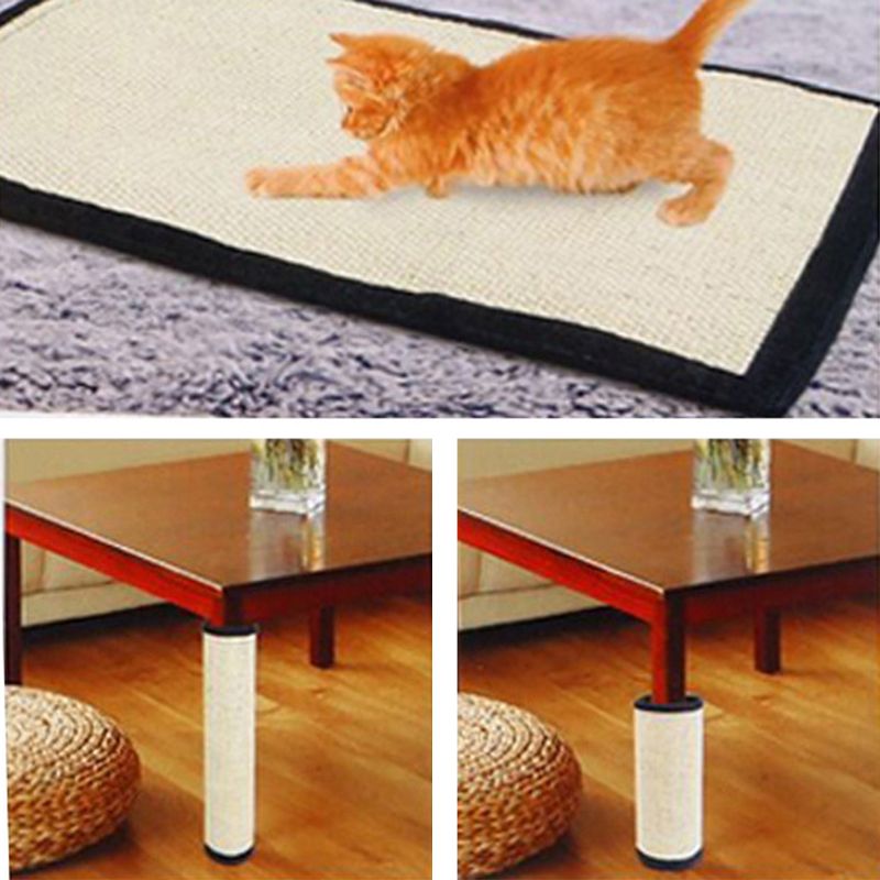 Estera de juego para rascar pata de gatito para Gato, cama colgante, almohadilla de cáñamo Sisal, Alfombra de tablero para protección de muebles