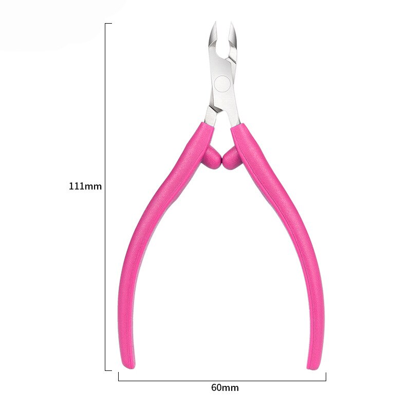 1pc Silicon Cuticle Nail Nipper Clipper Nail Art Manicure Pedicure Care Trim Plier Cutter Scissor Beauty Nail Tools: Rose Red