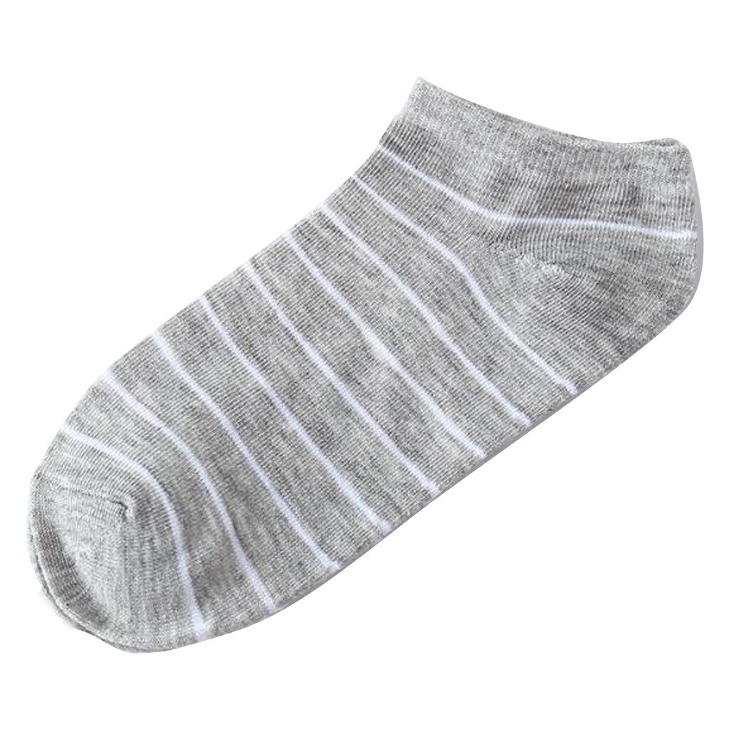 Women Stripe Short Socks Skateboard Colorful Ankel Sock Breathable Comfortable Casual Socks Harajuku #40: gray