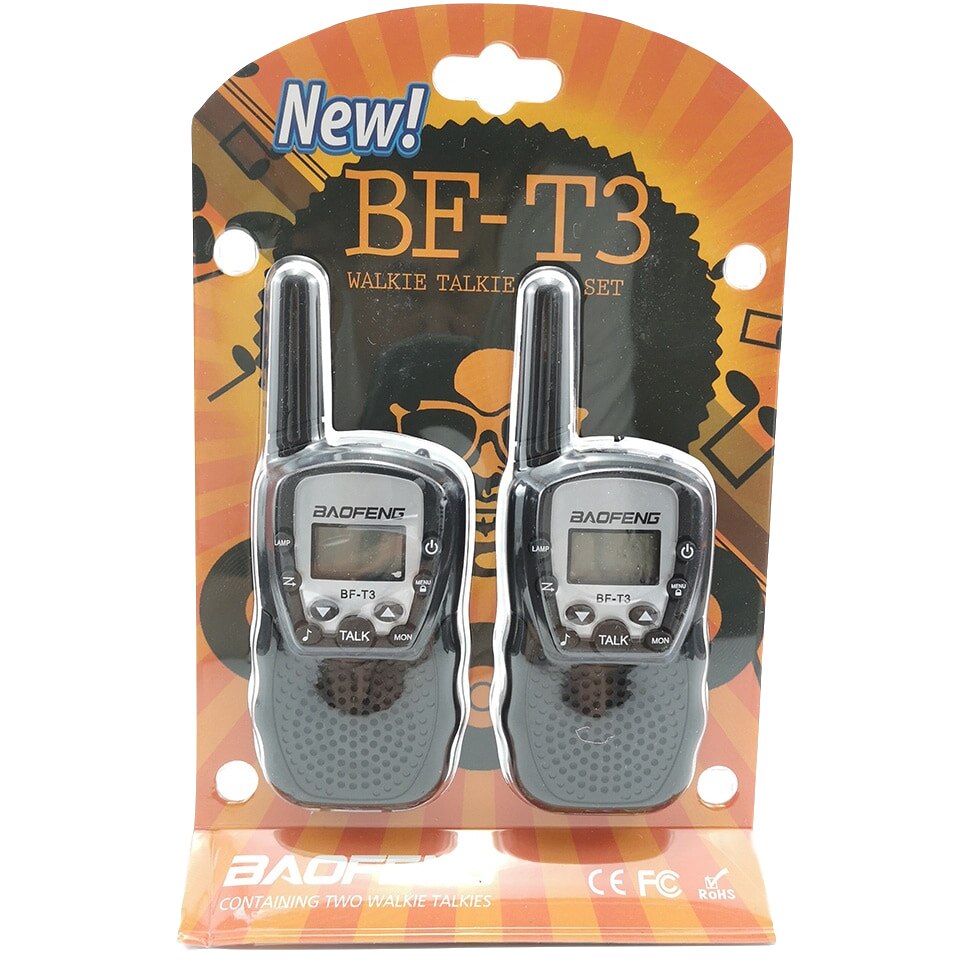BAOFENG 2 In 1 Pack PMR446 3Km UHF Radio For Kids Walkie Talkies BF T3