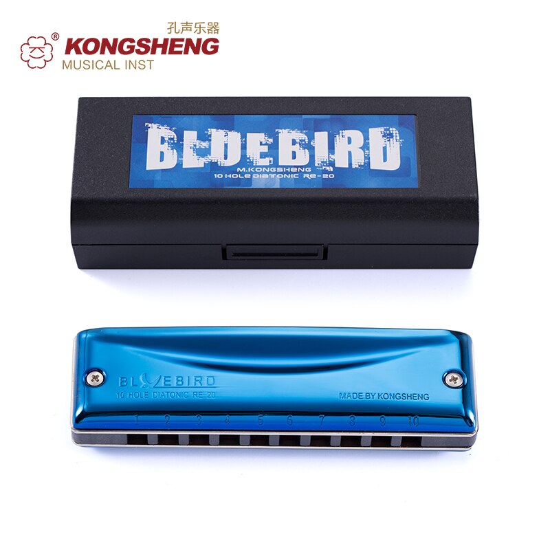 KONGSHENG, armónica de azules con 10 orificios, Arpa diatónica Bluebird, instrumento Musical , llave de C/Db/D/Eb/E/F/Gb/G/Ab/A/B