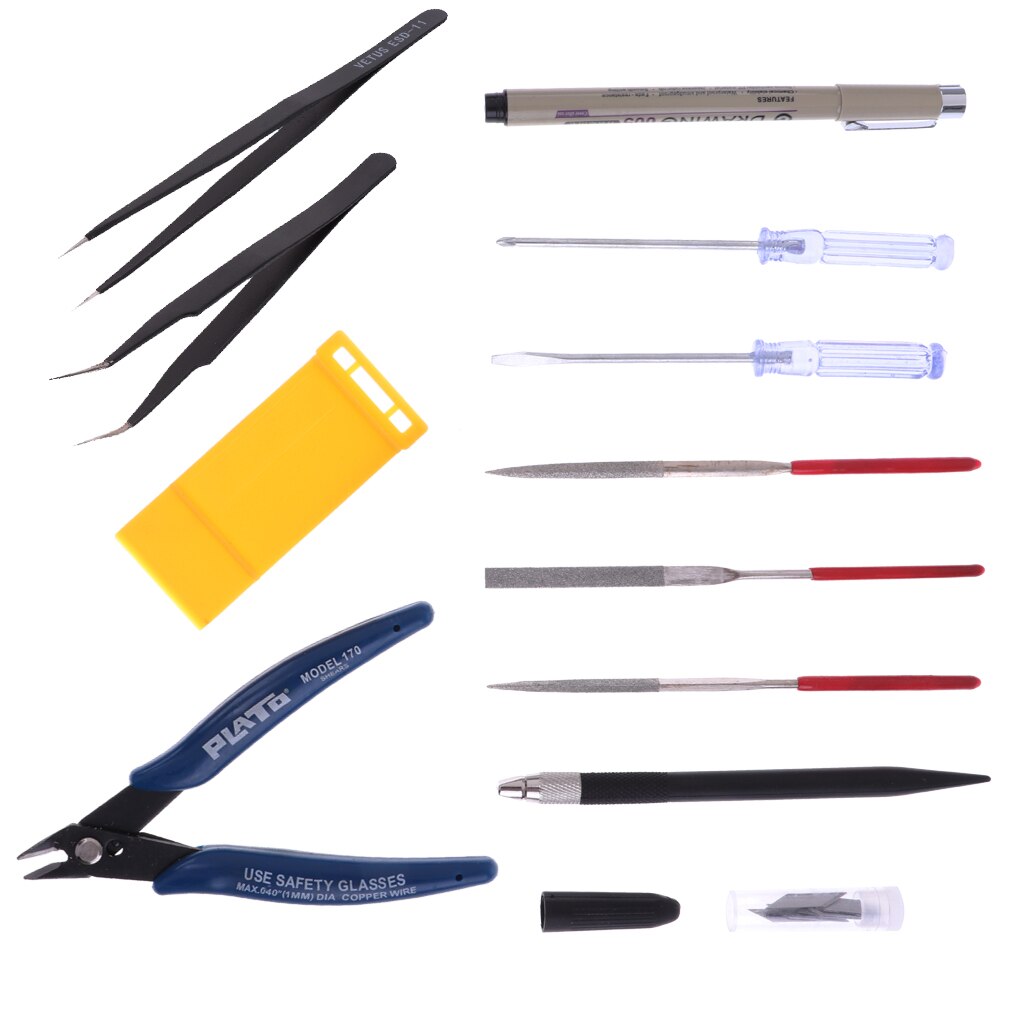 11 Pieces Basic Tool Craft Set for Car Model Building Kit for Gundam Modeler
