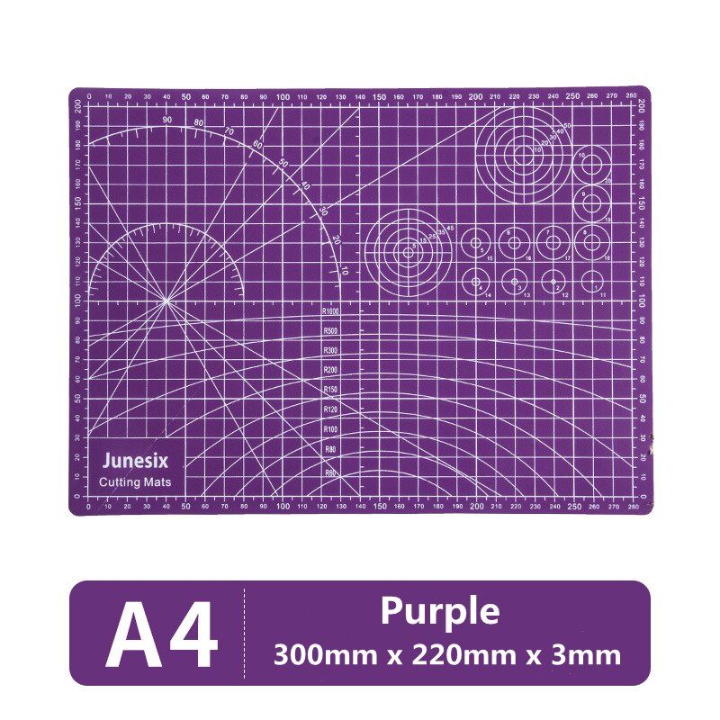 A3 A4 A5 Double Face PVC Tapis De Coupe Auto-Guérison Compatible Lame Rotative Marteau Trou Poinçons ARTISANAT CUIR BRICOLAGE Outils De Couture: A4 Purple