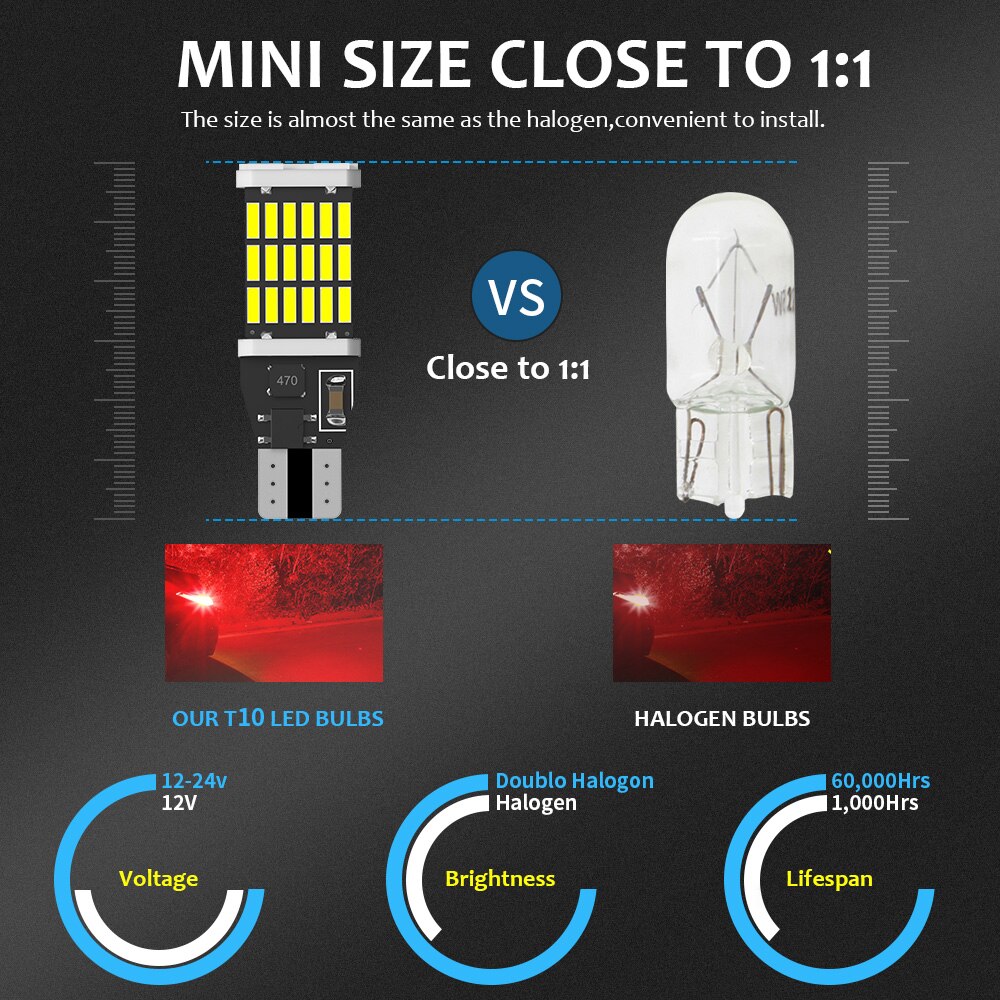 Bombillas LED Canbus T15 W16W WY16W 4014 45SMD para coche, lámpara de marcha atrás, sin Error, blanco, rojo, ámbar, 6000K, 2 uds.