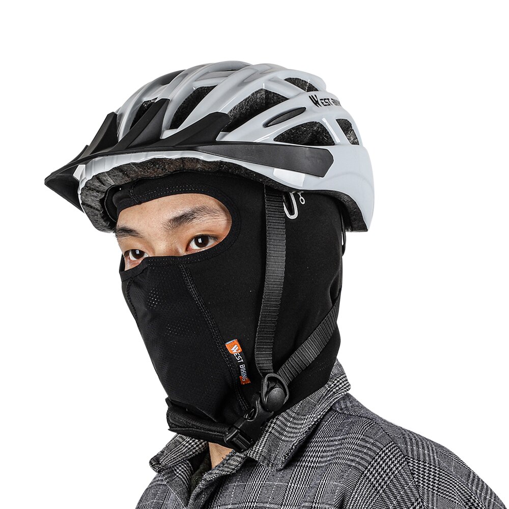 Västra cykling vinter ridmössa vindtät varm ridmössa skid fleece mask med glasögon hål motorcykel huvudbonader cykelmask
