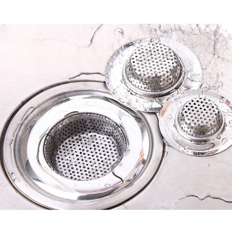 1Pc Rvs Mesh Sink Haar Filter Badkamer Afvoer Gat Metalen Kanaal Kunstmatige Bad Wastafel Filters Puin