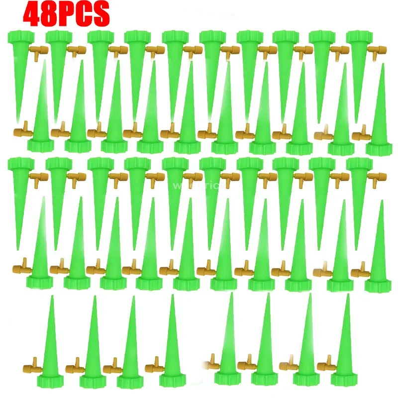 Automatic Watering Drip Plants Irrigation Drip Droppers Garden Watering System Plant Self Watering Kits Insert Water Devices: Brown
