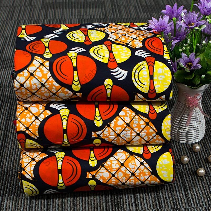 100% Cotton Wax African Fabrics 6 Yards Nederlands Prints Pagne ankara Veritable Holland For Sewing Party Dress Bed