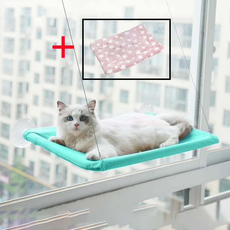 Pet Accessories Cat Hanging Beds Warm Comfortable Sunny Seat Window Mount Kitten Hammock Pet Shelf Seat Beds Bearing 20kg House: 8