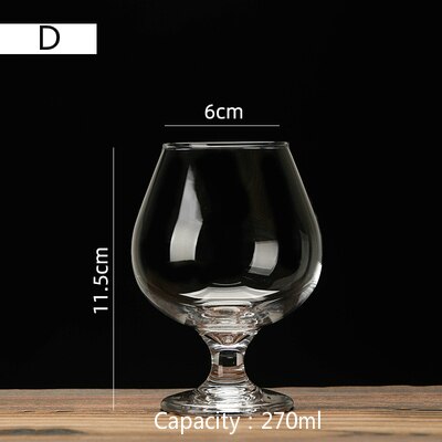Cognac Brandy Glasstransparent Hoge Capaciteit Beker Rode Wijn Glas Scented Cup Pak Whisky Vodka Bar Restaurant Drinkbeker: D-1PC