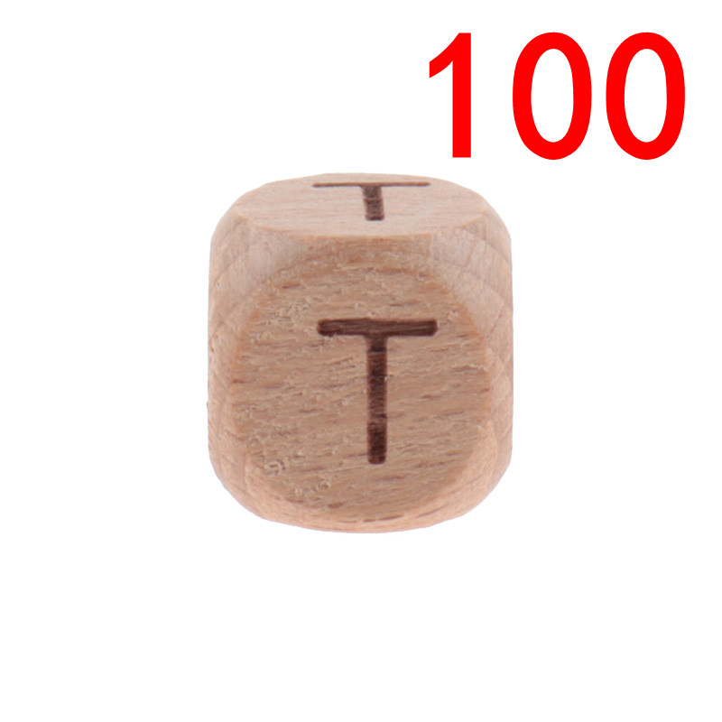 100 Stuks Engels Beuken Hout Letters Kralen 12Mm Alfabet Kraal Voor Sieraden Maken Diy Armbanden Ketting Sieraden Accessoires