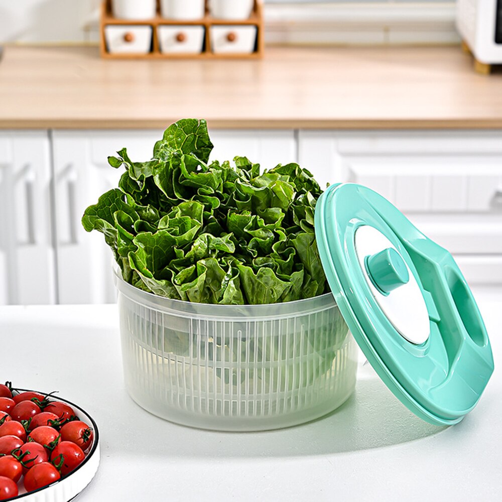 Promotional Stainless Steel Square Bowl White Rotary Plastic Salad Spinner Maker Indoor Salad Spinner Sets