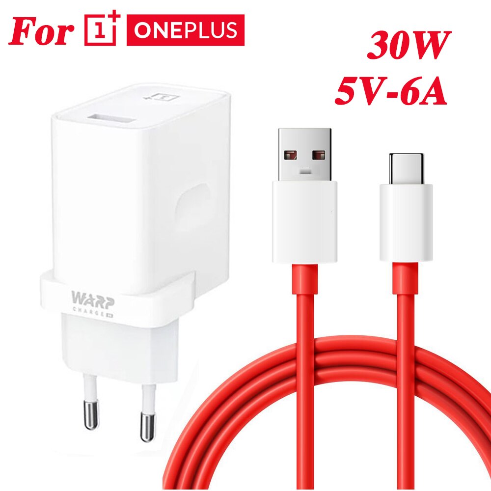Eu Plug Originele Oneplus Warp Snelle Oplader Voor Een Plus 8 8Pro 7Pro 7T 7Tpro Nord N10 Ce 5G Smartphone Usbc Kabel Adapter