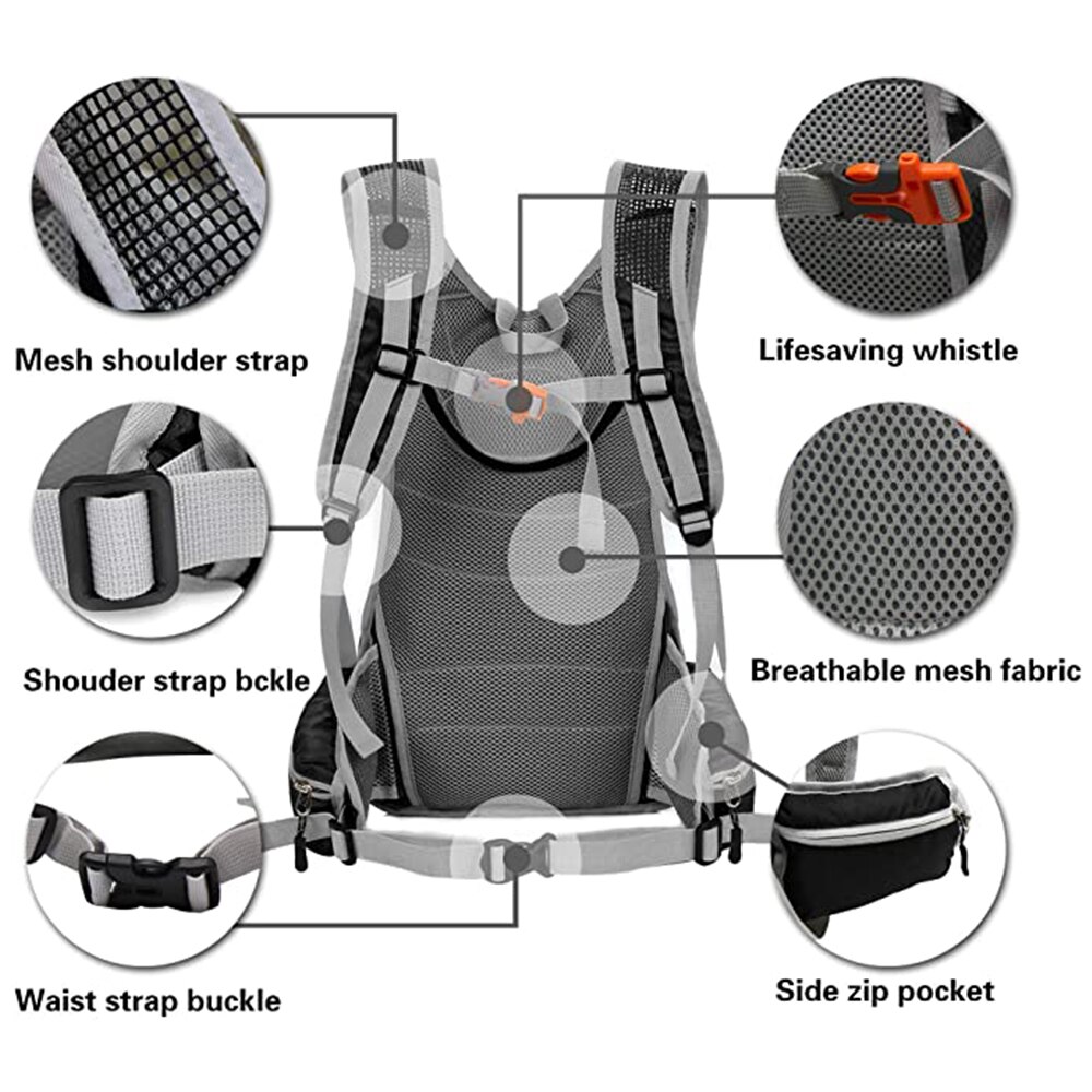 Travel backpack, ultra light ski rucksack, waterproof sports rucksack, suitable for cycling, hiking, hiking, camping, school run