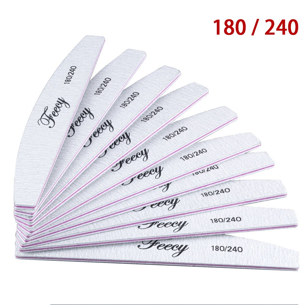 10pcs Nail Files Buffers 100/180 Sanding Buffer File Double Side Trimmer Lime Polish Ongles Pedicure Manicure Nail Art Tools: NF1008 10PCS