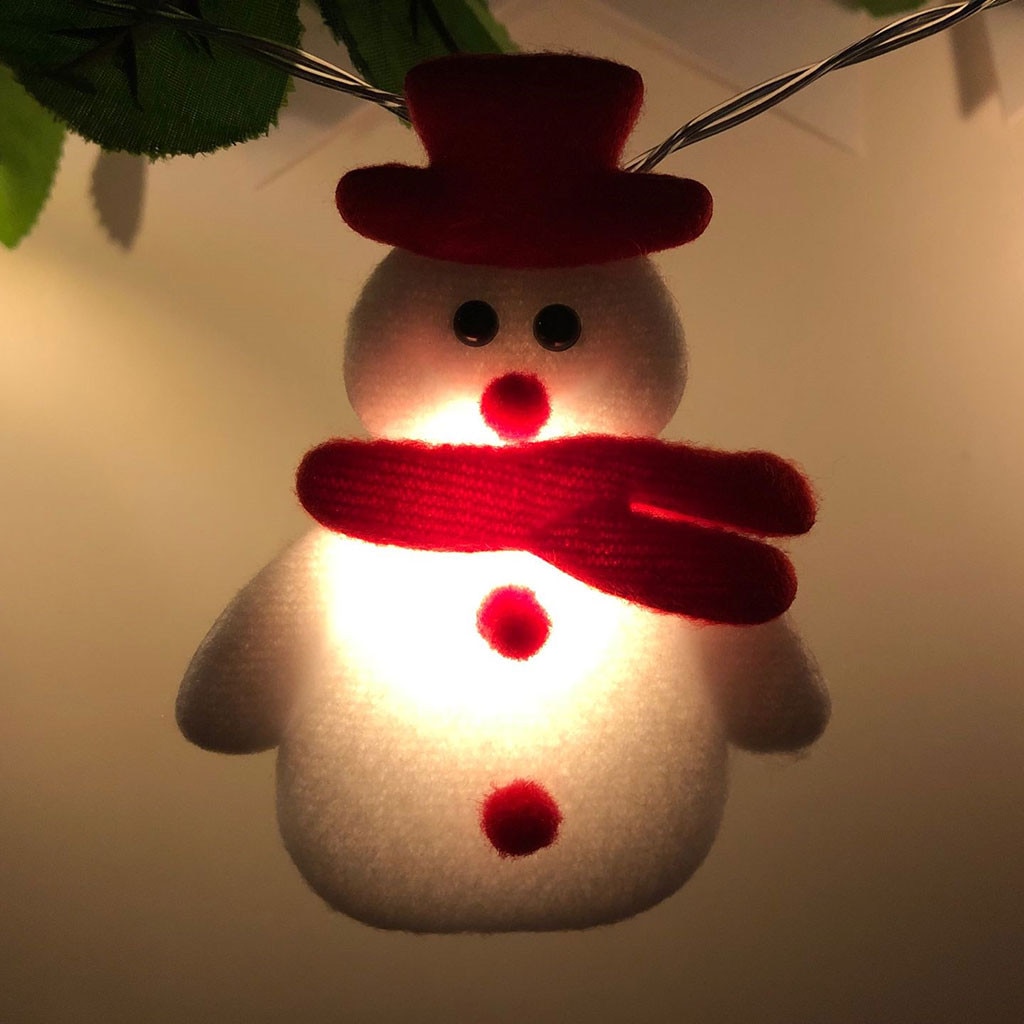 Led julen snemand lys snore juletræ fest dekoration lanterne jul dekorationer til hjemmet navidad