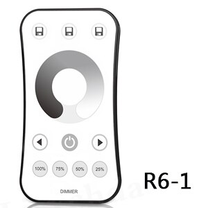 2.4g rf langaton led-kosketuskaukosäätimen himmennin 1ch 2ch 3ch led-ohjain yksiväriselle / värilämpötilalle / rgb led-nauhalle: R6-1