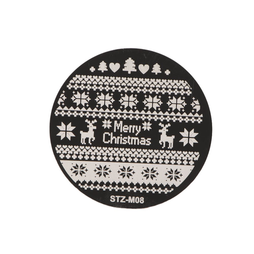 Pochoirs pour ongles, modèle de sapin de noël, renne, plaque d&#39;estampage, Nail Art: M08