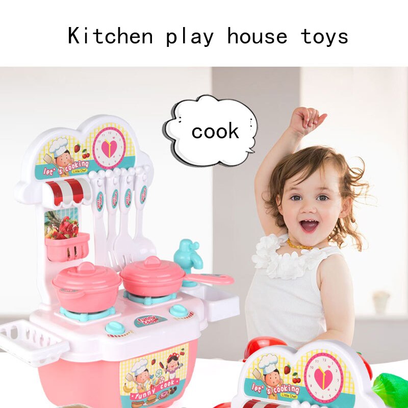 Mini Keuken Kinderen Cookware Pot Pan Kids Pretend Koken Spelen Speelgoed Simulatie Groenten Fruit Kookgerei Speelgoed Set Wyw