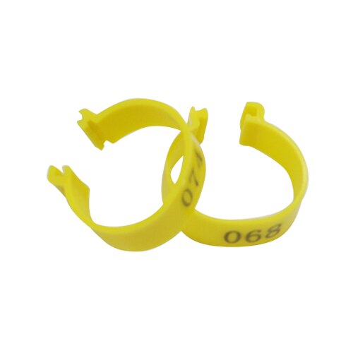 20mm Huhn Digital Clip Ring Kunststoff Identifikation Ring KEINE. 1-100 geflügel Fuß Ring Hühnerstall Fütterung liefert 100 Pcs: Gelb