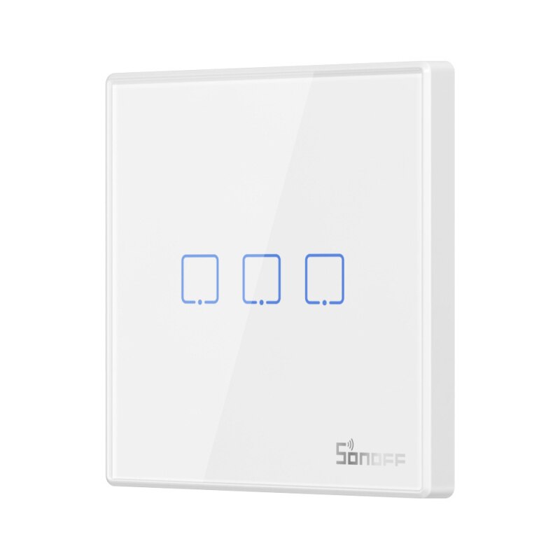 SONOFF T2EU-RF 86 Type Wall Panel Sticky Wall Switch Remote Controller 433MHz RF Smart Home Remote Control With 1/2/3 Gang: 3 Gang