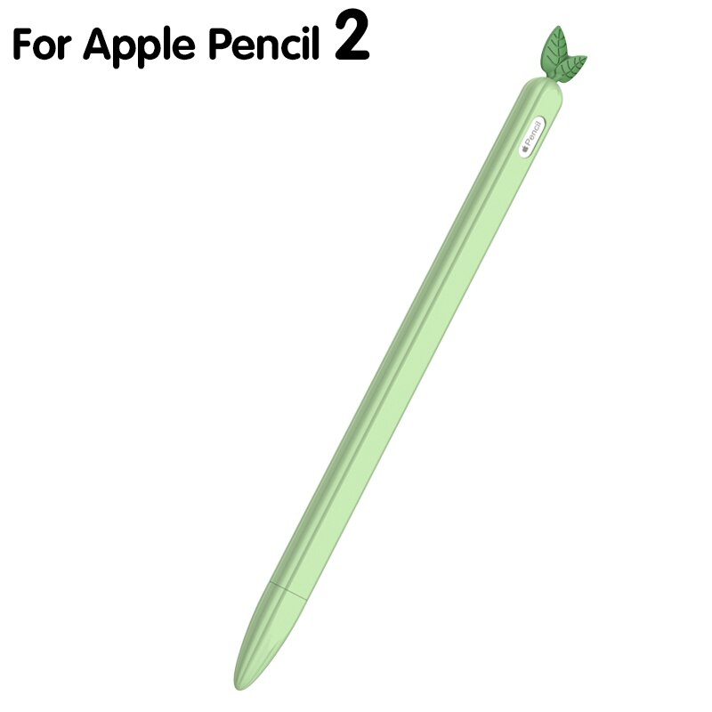 Suave lindo estuches de silicona para lápices para Apple lápiz 1 2 cubierta de cuero para iPad Tablet Touch Pen Stylus protector caso de la cubierta de la manga de la cáscara: For Pencil 2 05