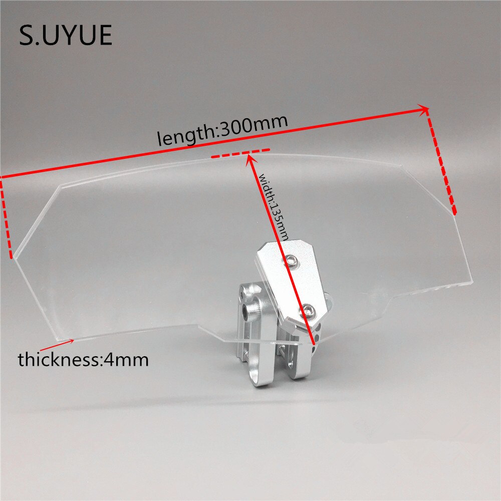 S.uyue voor luchtstroom verstelbare windscherm universele motorfiets boog windscherm triumph aprilia ktm victory alle windschermen