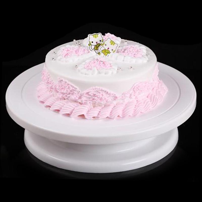Rotating Cake Stand Craft Turntable Set Platform Cupcake Rotating Plate Revolving Cake Baking Decorating Tools