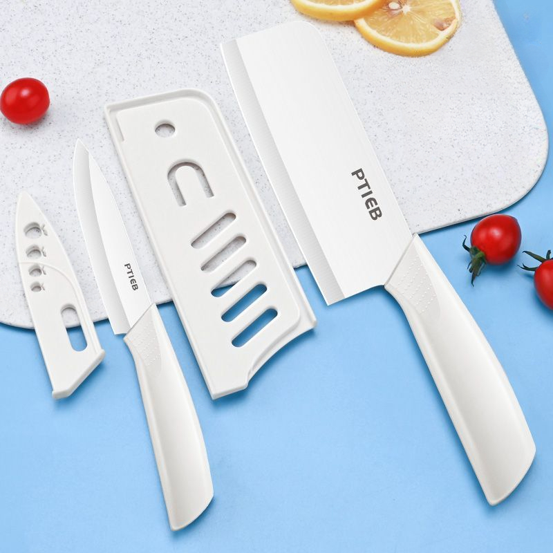 BAKULI ceramic fruit knife, household fruit cutting set, high-end small knife, sharp and portable peeler, melon and fruit knife