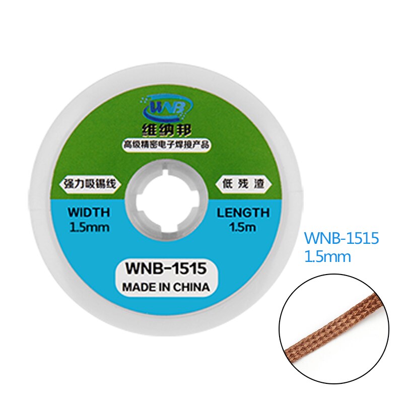 2Pcs/lot 1.5mm 2.0mm 2.5mm 3.0mm 3.5mm Desoldering Wire Braid Solder Wick BGA Soldering Tools