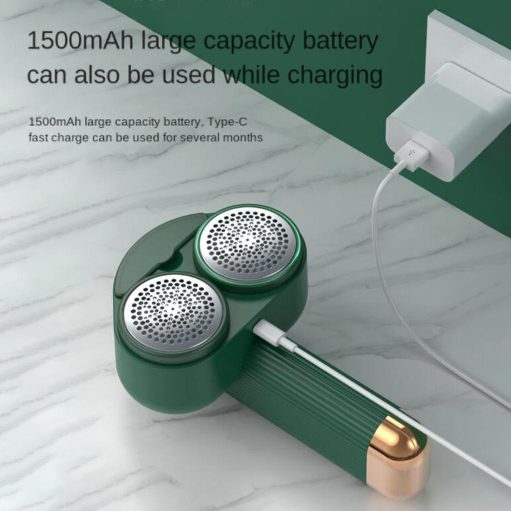 Afeitadora eléctrica de pelusa de doble cabezal, Defuzzer de tela, suéter, removedor de pelusa para ropa