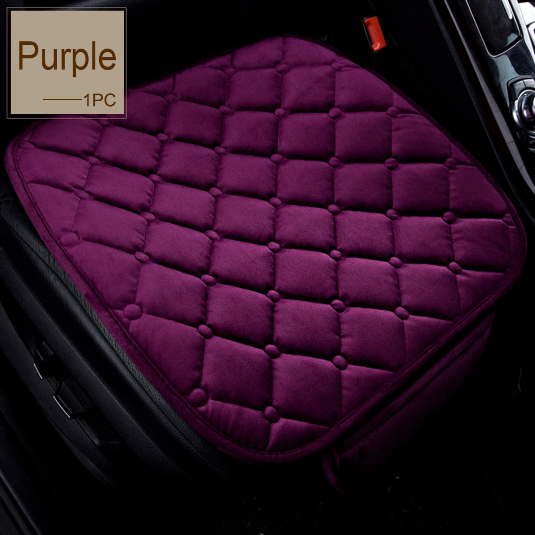 Dewtreetali Velvet Front Car Seat Cover Breathable Winter Seat Cushion Protector Auto Accessories Car styling Universal for Cars: Purple