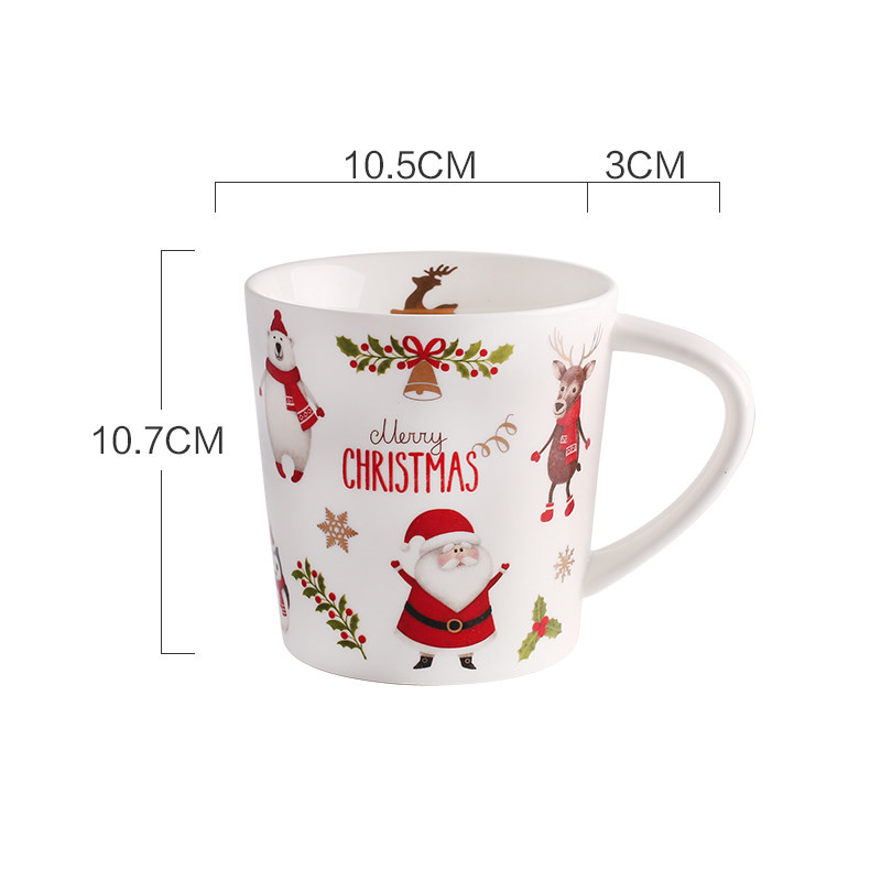 God jul keramisk mugg tekopp drinkware för vän 10.7 x 10.5cm 500ml: 1