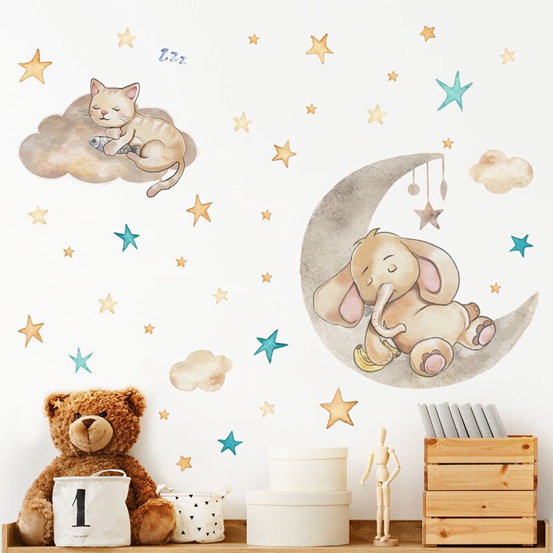 Cartoon Wall Stickers for Kids Room Baby Room Decoration Wall Decals Room