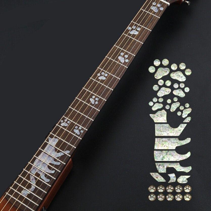 Guitar Fingerboard Fretboard Inlay Thin Stickers PVC Decals Decoration For Electric Acoustic Bass Guitarra Accessories: E