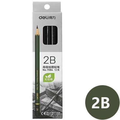 Deli 2h-8b Set Tekening Schetsen Potlood Zacht Veilig Niet Giftig Standaard Potloden Professionele Kantoor School Potlood: 2B