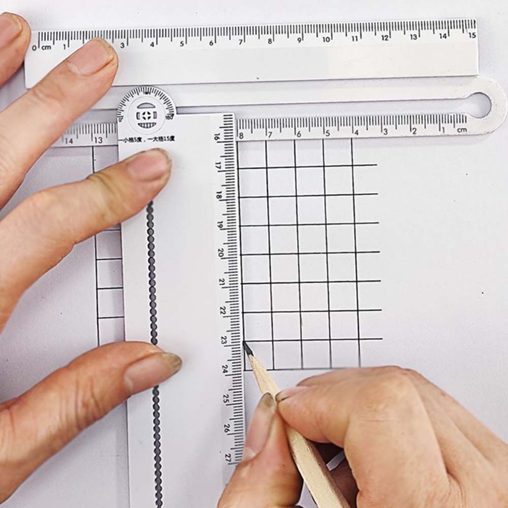 1Pcs 30Cm Transparante Rechthoek Vouwen Heerser Gradenboog Student Briefpapier Math Tekening Tool School Kantoorbenodigdheden
