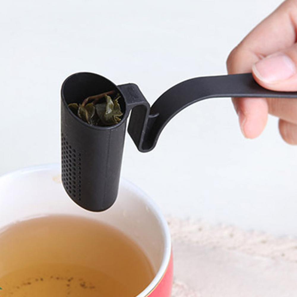 Te sil urte krydder blad te infusjon gjenbrukbar sil te & kaffe dørslag teskje kjøkken te infusere filter te: Svart