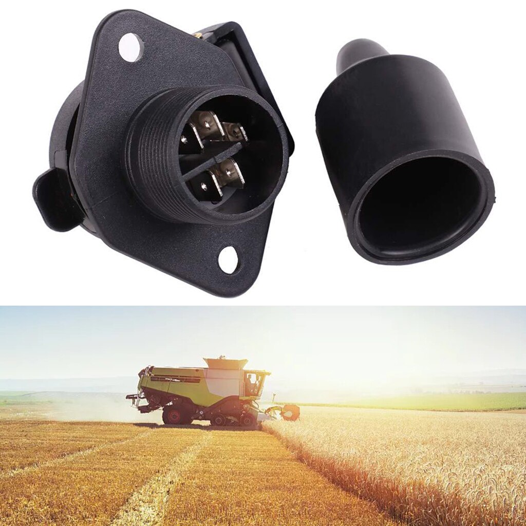 12V 3 Pin Plug Socket Connector Adapter for Agricultural Truck Tractor