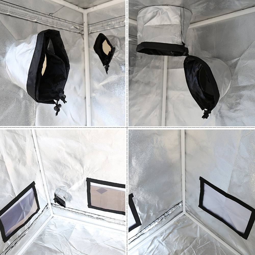 Led Grow Lighting Indoor Hydroponics Grow Tent,Grow Room Box Plant Grow, Reflective Mylar Non Toxic Garden Greenhouses 60/80cm