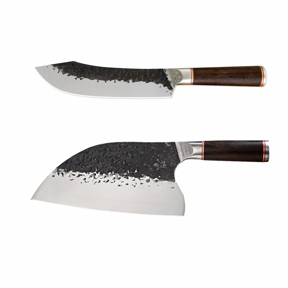 Sowoll couteau de boucher en acier forgé, outils de cuisine de Chef 5 ''6.5'' 7 ''7.5'' 8 ''trancheur serbe Chef survie outils de randonnée: D cutting bucher