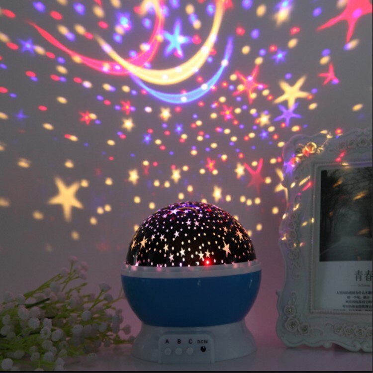 Sternen Himmel Projektor Mond Lampe Batterie USB freundlicher freundlicher Schlafzimmer Schmücken Projektion LED Nachtlicht Lampe Weihnachten